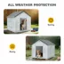 PawHut 26" Plastic Dog House Outdoor with Air Vents, for Small & Medium Dogs image thumbnail 4