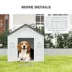 PawHut 26" Plastic Dog House Outdoor with Air Vents, for Small & Medium Dogs image thumbnail 6