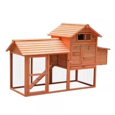 PawHut 82" Deluxe Chicken Coop with Run and Nesting Box - Image 1