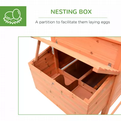PawHut 82" Deluxe Chicken Coop with Run and Nesting Box - Image 6