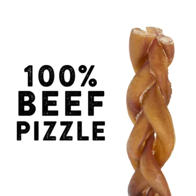 Dentley's Nature's Chews 9" Braided Bully Stick Dog Chews - 8 Count - Image 3