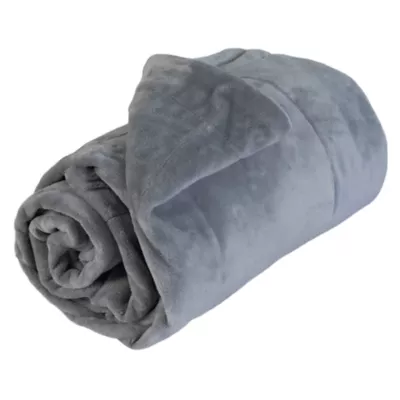 PetMate Grey Microplush Dog Blanket, 44 x 34 - Image 1