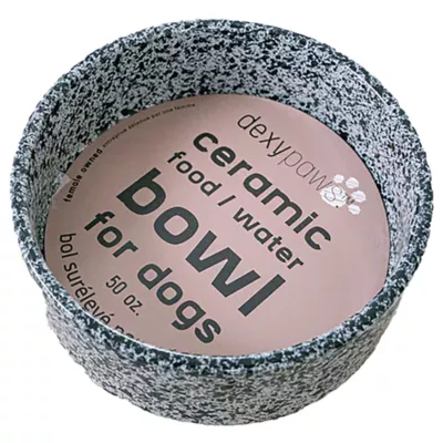 Dexypaws Ceramic Dog Bowl, Pet Feeding Bowl for Dogs, 50 oz Capacity - Image 1