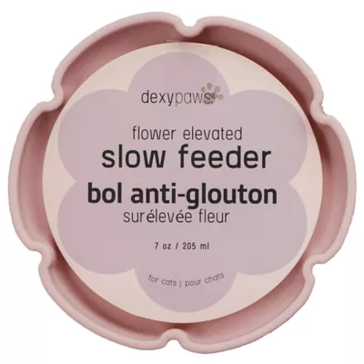 Dexypaws Flower Elevated Slow Feeder, Elevated Cat Slow Feeder - Image 1