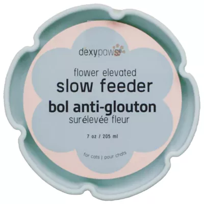 Dexypaws Flower Elevated Slow Feeder, Elevated Cat Slow Feeder - Image 1