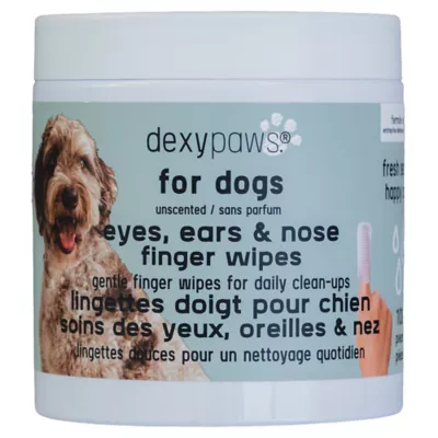 Dexypaws Eyes, Ears & Nose Finger Wipes for Dogs, Pet Cleansing Wipes, 100 Count - Image 1