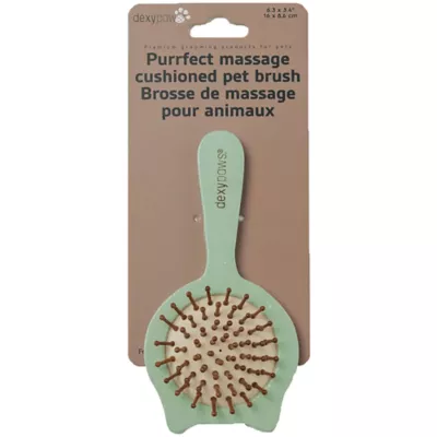 Dexypaws Purrfect Massage Cushioned Pet Brush, Grooming Brush for Dogs & Cats - Image 1