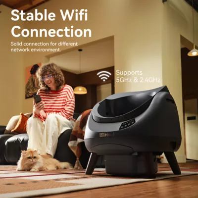 Catlink Open-X Multicat Smart Self Cleaning Cat Litterbox W/ Remote App Control & Open Top Design - Image 9
