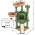Yaheetech Cactus Cat Tree, Cute Cat House with Large Condo - Green image thumbnail 3