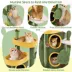 Yaheetech Cactus Cat Tree, Cute Cat House with Large Condo - Green image thumbnail 4