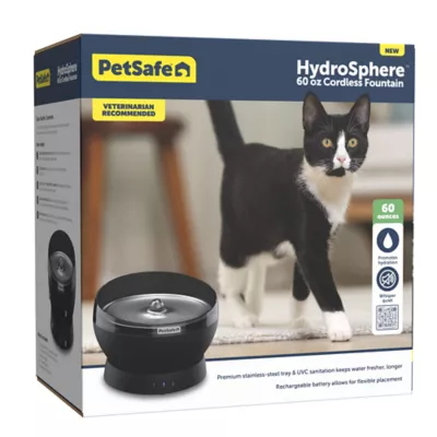 PetSafe® HydroSphere 60 oz Cordless Pet Fountain, Black, Rechargeable Battery, Filter Included - Image 10