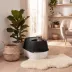 IRIS XXL Top Entry Cat Litter Box with Scoop, Covered Cat Litter Box, Black & White image thumbnail 4