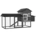 PawHut 84" Chicken Coop Wooden Hen House, Outdoor with Nesting Box and Run image thumbnail 1