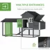 PawHut 84" Chicken Coop Wooden Hen House, Outdoor with Nesting Box and Run image thumbnail 5