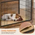 Yaheetech Dog Crate-Furniture with Cushion with Double Doors/Adjustable Feet image thumbnail 5