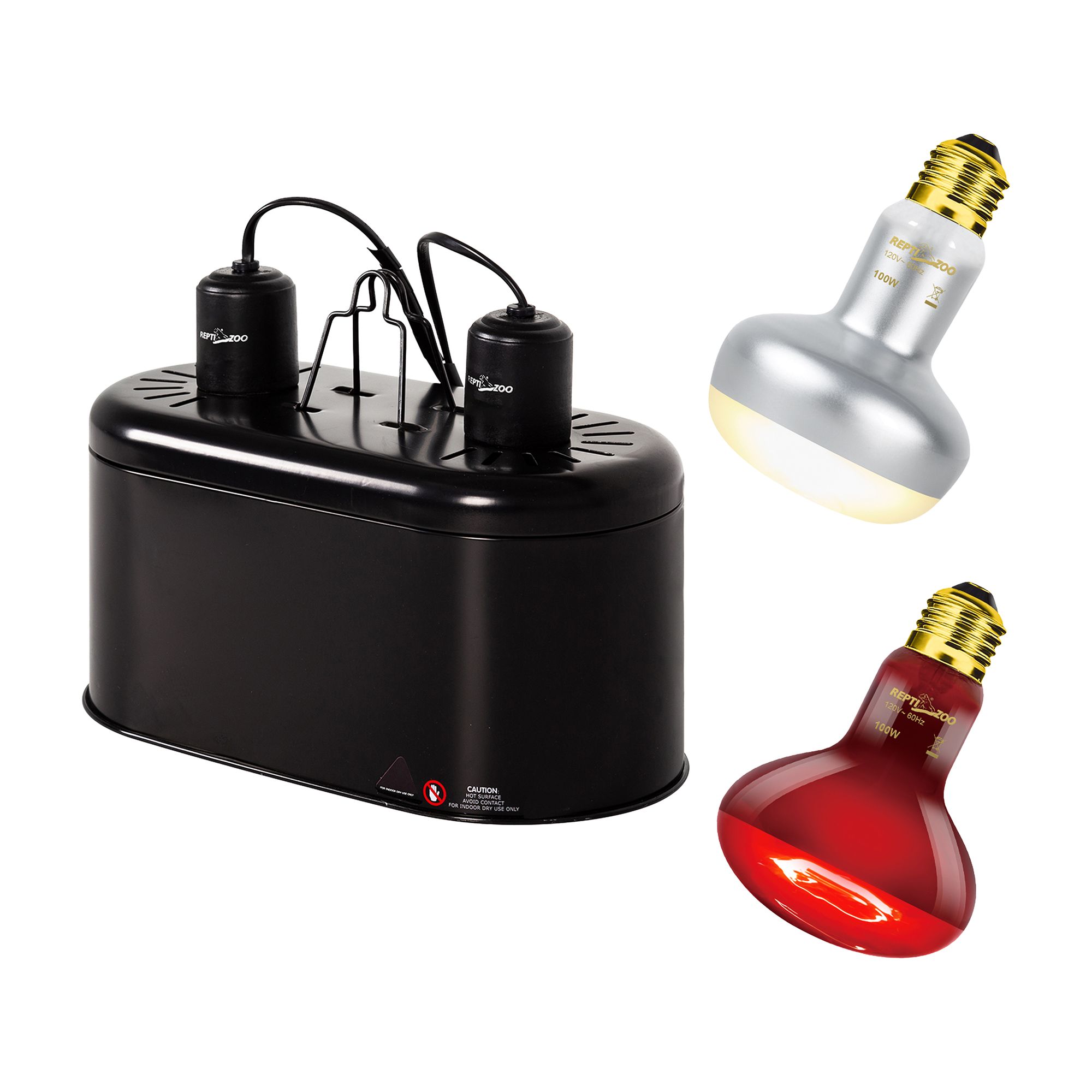 Repti Zoo Dual Light Kit - Reptile Terrarium Light Fixture & Bulb