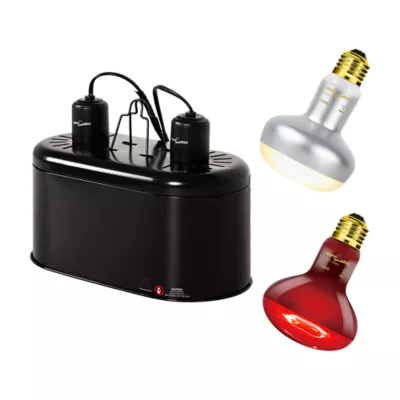 Repti Zoo Dual Light Kit - Reptile Terrarium Light Fixture & Bulb Lamp - 100 Watt - Image 1