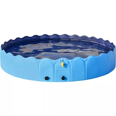 Yaheetech Foldable Dog Pool Collapsible Hard Plastic Dog Swimming Pool - Scalloped Edge - Image 1