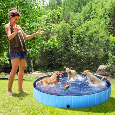 Yaheetech Foldable Dog Pool Collapsible Hard Plastic Dog Swimming Pool - Image 2