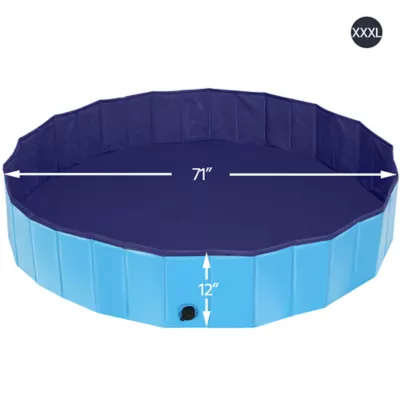 Yaheetech Foldable Dog Pool Collapsible Hard Plastic Dog Swimming Pool - Image 3
