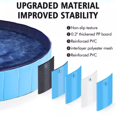 Yaheetech Foldable Dog Pool Collapsible Hard Plastic Dog Swimming Pool - Image 5