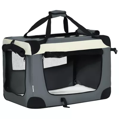 PawHut 24" Foldable Pet Carrier with Removable Mat, Breathable Mesh, Soft Side Pet Travel Carrier - Image 1