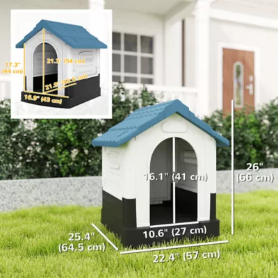 PawHut Indoor/Outdoor Dog House w/ Vents - For Small Dogs - Image 3