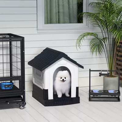 PawHut Indoor/Outdoor Dog House w/ Vents - For Small Dogs - Image 2