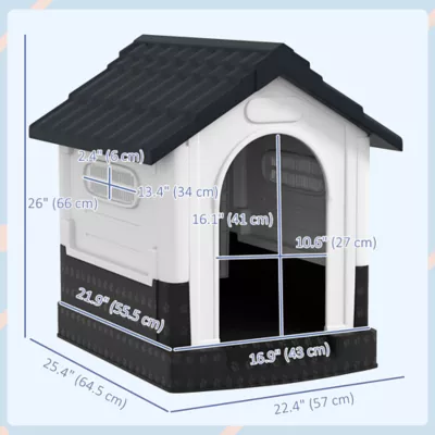 PawHut Indoor/Outdoor Dog House w/ Vents - For Small Dogs - Image 3