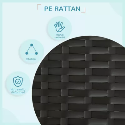 PawHut Rattan Dog House with Canopy, Water-Resistant Cushion, for Medium Dogs - Image 5