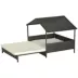 PawHut Rattan Dog House with Canopy, Water-Resistant Cushion, for Medium Dogs image thumbnail 1