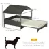PawHut Rattan Dog House with Canopy, Water-Resistant Cushion, for Medium Dogs image thumbnail 3