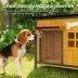 PawHut Outdoor Dog House with Anti-Chewing Steel Frame, Openable Roof and Removable Floor - Med Dogs image thumbnail 4