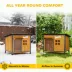 PawHut Outdoor Dog House with Anti-Chewing Steel Frame, Openable Roof and Removable Floor - Med Dogs image thumbnail 5