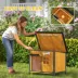 PawHut Outdoor Dog House with Anti-Chewing Steel Frame, Openable Roof and Removable Floor - Med Dogs image thumbnail 6