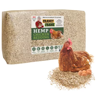 Cranky Frank Chicken Hemp Bedding - 30 LB - All Natural, Dust-Free, Odor-Controlled - Eco Friendly - Image 1
