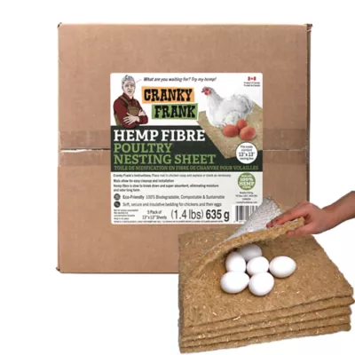 Cranky Frank Fibre Poultry Nesting Sheet, Pack of 5 - Super Absorbent, Hypoallergenic, Biodegradable - Image 1