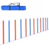 PawHut Dog Agility Pole Set, Portable Dog Agility training equipment for Outdoor Play - Red & Blue image thumbnail 1