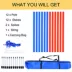 PawHut Dog Agility Pole Set, Portable Dog Agility training equipment for Outdoor Play - Red & Blue image thumbnail 5
