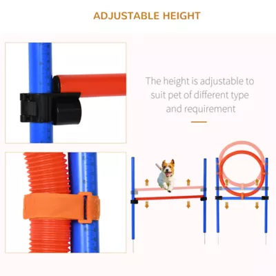 PawHut Dog Agility Training Kit - High Jump, Weave Pole, Ring - Image 5