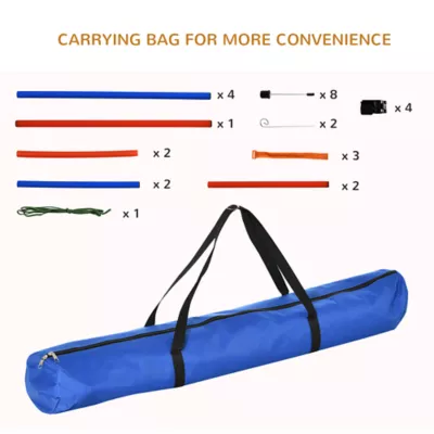 PawHut Dog Agility Training Kit - High Jump, Weave Pole, Ring - Image 7