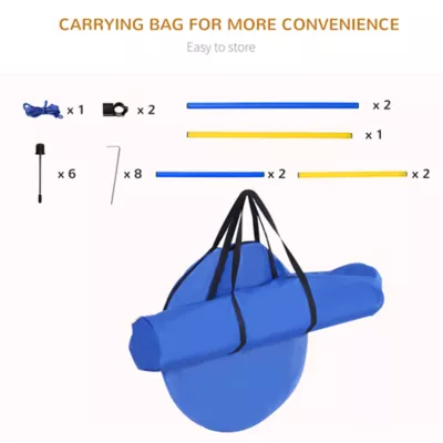 PawHut Dog Agility Starter Kit -Tunnel, Weave Poles, High Jump - Image 6