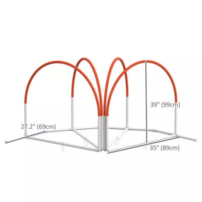 PawHut Dog Agility Obstacle Course with Weave Poles and Carry Bag - Image 3