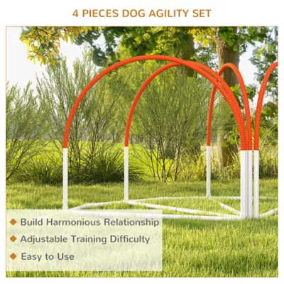 PawHut Dog Agility Obstacle Course with Weave Poles and Carry Bag - Image 5