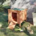 PawHut Wooden Rabbit Hutch, with Waterproof & Openable Asphalt Roof image thumbnail 2