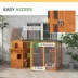 PawHut Catio 76"L, Outdoor Cat House with Asphalt Roof, Platforms, Lockable Doors, 3-Tier image thumbnail 6