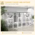 PawHut Large Outdoor Catio with Condos, Platforms, Doors, Ladders, Weather-Resistant Roof image thumbnail 4
