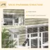 PawHut Large Outdoor Catio with Condos, Platforms, Doors, Ladders, Weather-Resistant Roof image thumbnail 6