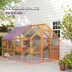PawHut Outdoor Cat Enclosure, Wooden Cat House w/ Weatherproof Canopy, Bridges, Resting Boxes image thumbnail 4
