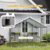 PawHut 94.5" Extra Large Metal Outdoor Catio with Waterproof Cover, 2 Resting Boxes, 7 Platforms image thumbnail 4